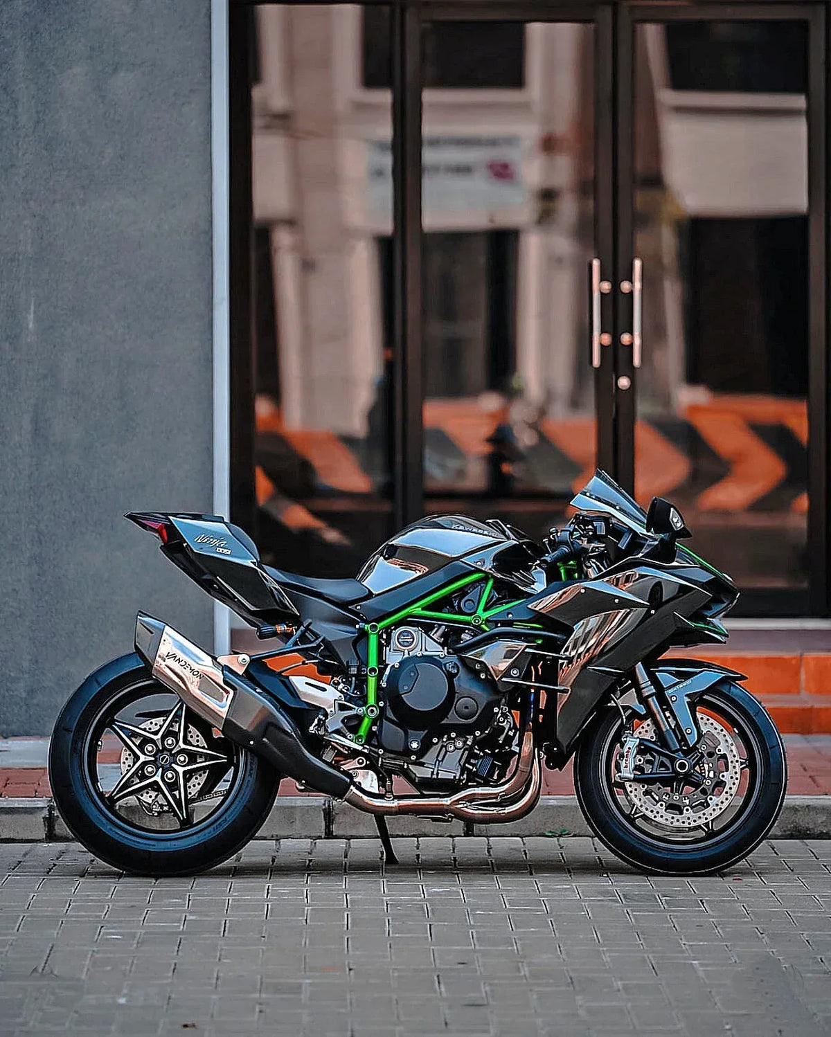 Vandemon  H2 H2R 2015-2024 Bimodal Stealth Titanium Exhaust System KAWAH2TICSPOLEXHWV VA-48