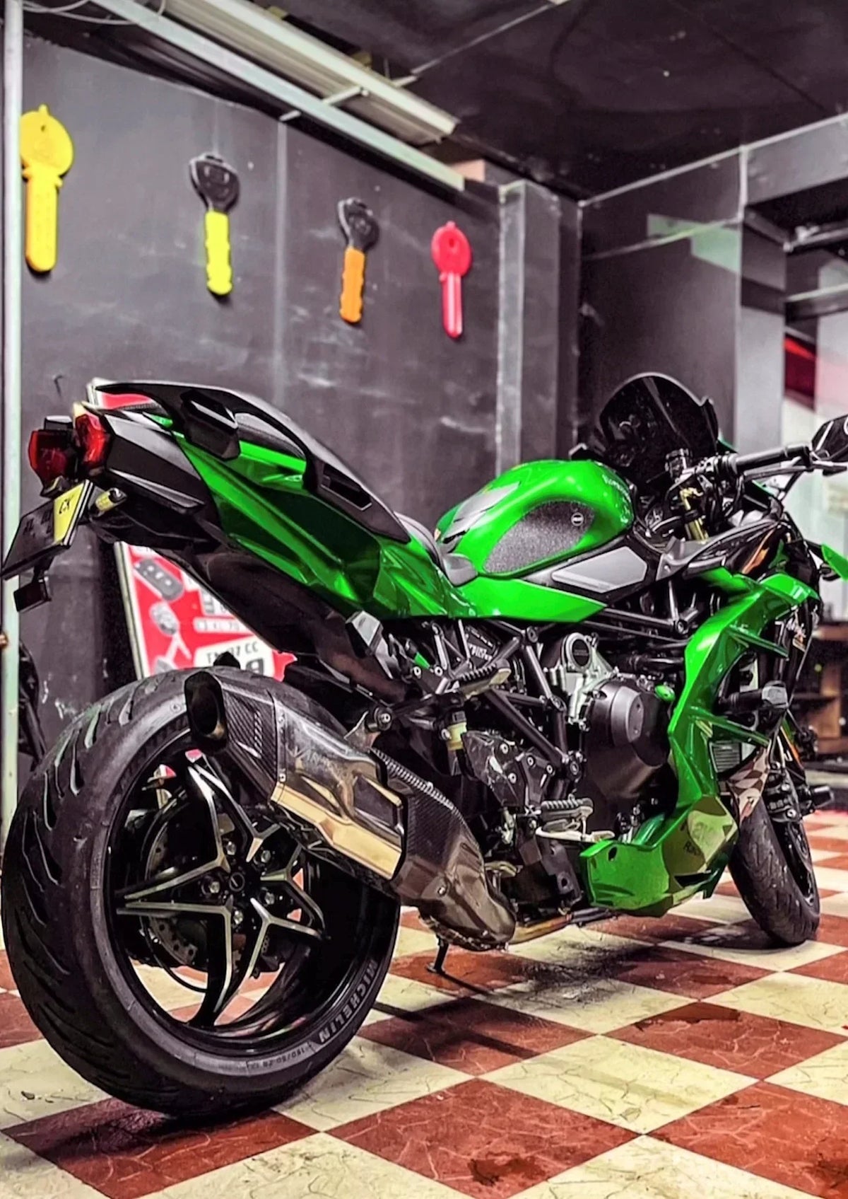 Vandemon  Bimodal Stealth Titanium Exhaust System H2 SE SX   2018-2025 KAWAH2SESXTIEXSYWVB VA-21