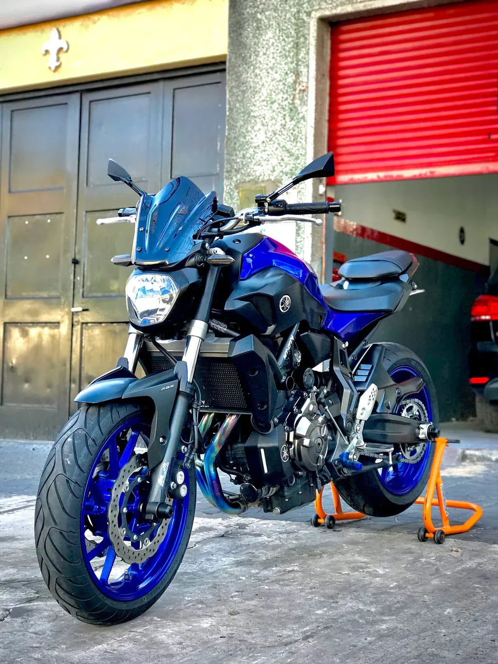 Vandemon  Yamaha R7 MT07 FZ07 XSR700 Tracer 700/GT Tracer 7/GT Titanium Exhaust System  YAMAMT07EXHTITAN VA-81