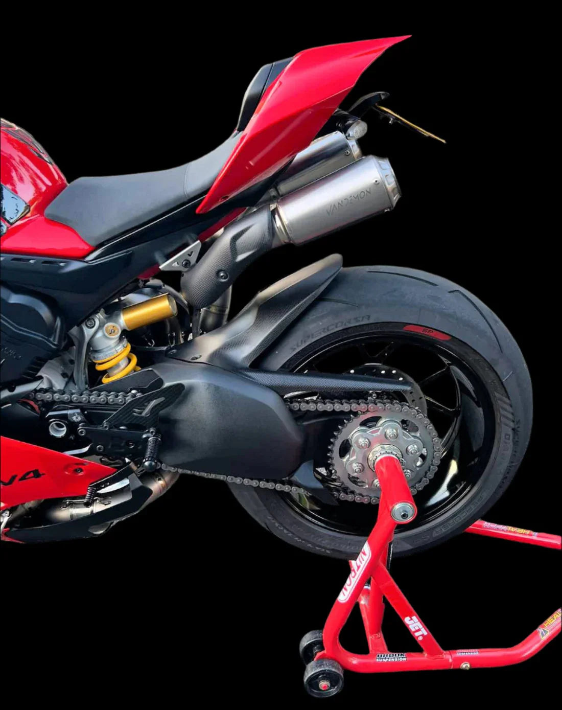 Vandemon Ducati Panigale V4,V4S,V4R & Streetfighter V4 2018-24 Titanium High Mount Exhaust System  DUCV4PANHMEXHMESA VA-124