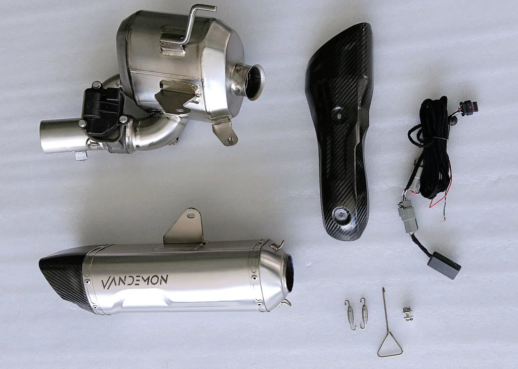 Vandemon Triumph Speed Triple 1200RS & RR Bimodal Titanium Stealth Slip-On Muffler TRIUM120SPDMUFB VA-157