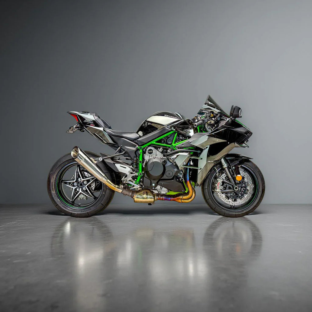 Vandemon Ninja H2 H2R Titanium Slip-On 2015-2025 2026  KAWAH2TIMUFPOLA VA-142