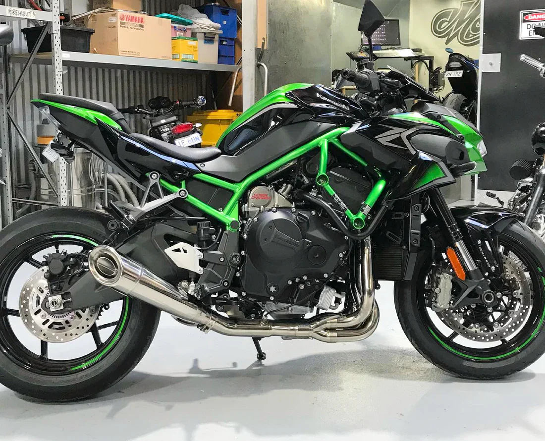 IN STOCK OPEN BOX  Vandemon Polished Titanium Exhaust System Ninja ZH2 2020-25 KAWAZH2TIEXHSYSPOLB VA-10