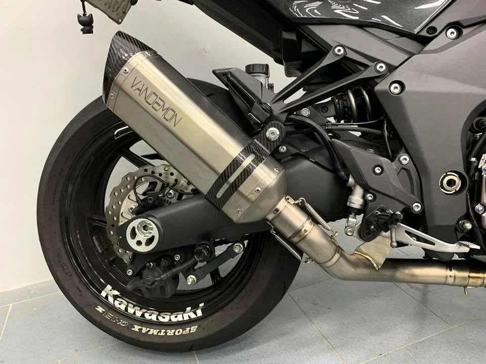 Vandemon  Z1000 & SX Titanium Exhaust Single Titanium Muffler KAWAZ10EXTITISA VA-85