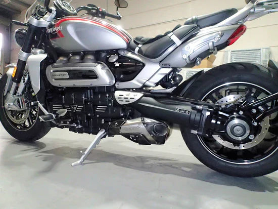 Vandemon Triumph Rocket 3R & GT 2500 2019-25 Titanium Bimodal Stealth Titanium Slip-On Mufflers TRIUMROCKET3O2MUFA VA-152
