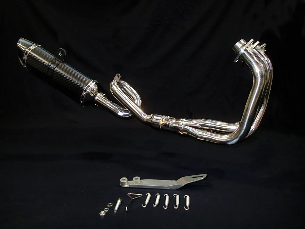 Vandemon  Yamaha MT09 FZ09 XSR900 2014-2020 Vandemon Titanium Doughnut Exhaust & Carbon Fibre Muffler 2016-20 YAMAMT09EXTI180A VA-78