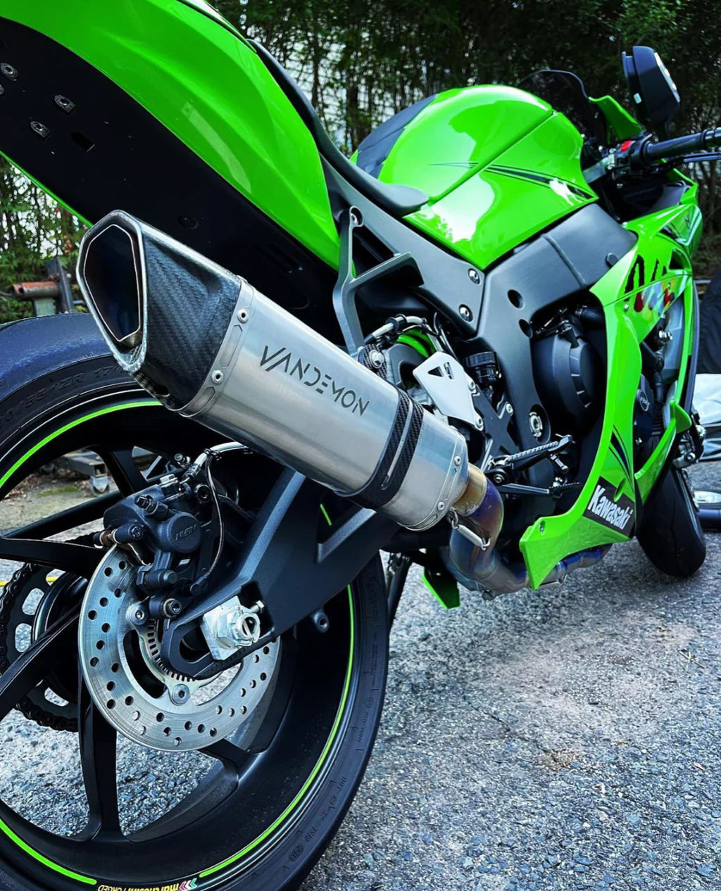 Vandemon  ZX10R /ZX10RR 2011-2025 Titanium full Exhaust system with  Carbon Fiber tip KAWAZX10EXTICFBA VA-89