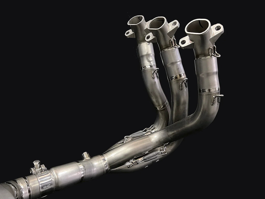 Vandemon Triumph 765 S/R/RS and Moto 2 Street Triple Slash Cut Titanium Exhaust 2023-2024 TRIUM765STTIEXB VA-149