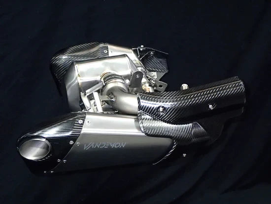 Vandemon Triumph Rocket 3R & GT 2500 2019-25 Titanium Bimodal Stealth Titanium Slip-On Mufflers TRIUMROCKET3O2MUFA VA-152