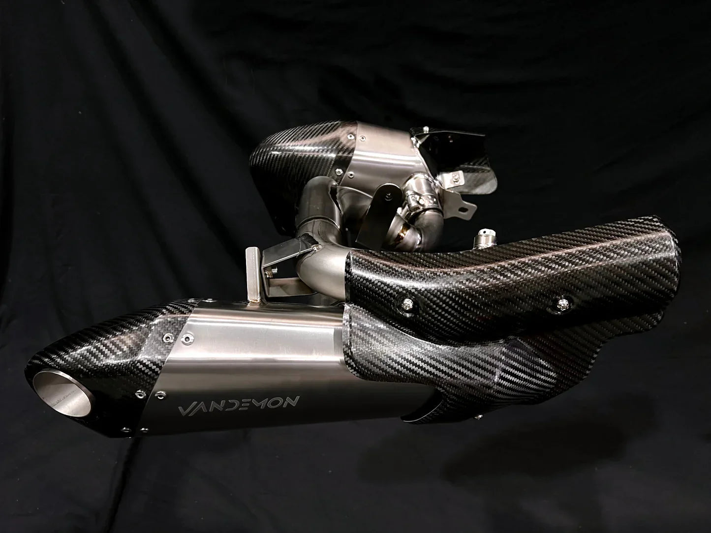 Vandemon Triumph Rocket 3R, GT and Storm Titanium Slip-On Mufflers 2019-2024  TRIUMROCKET3MUFC VA-1