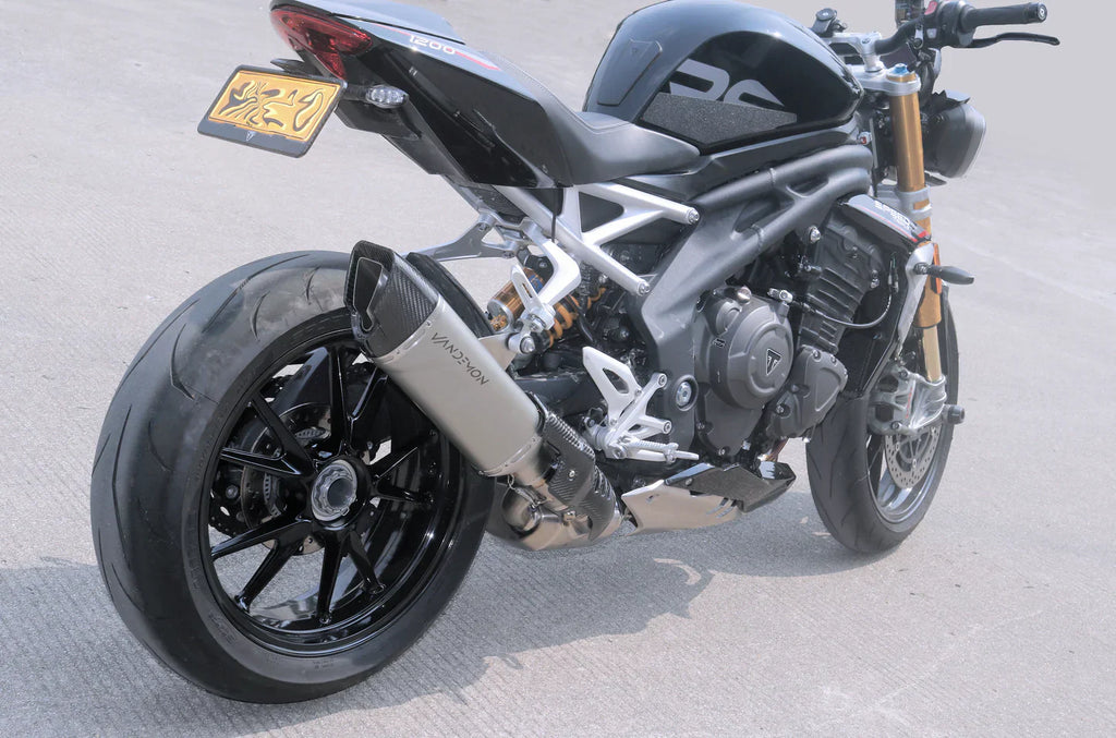 Vandemon Triumph Speed Triple 1200RS & RR Bimodal Titanium Stealth Slip-On Muffler TRIUM120SPDMUFB VA-157