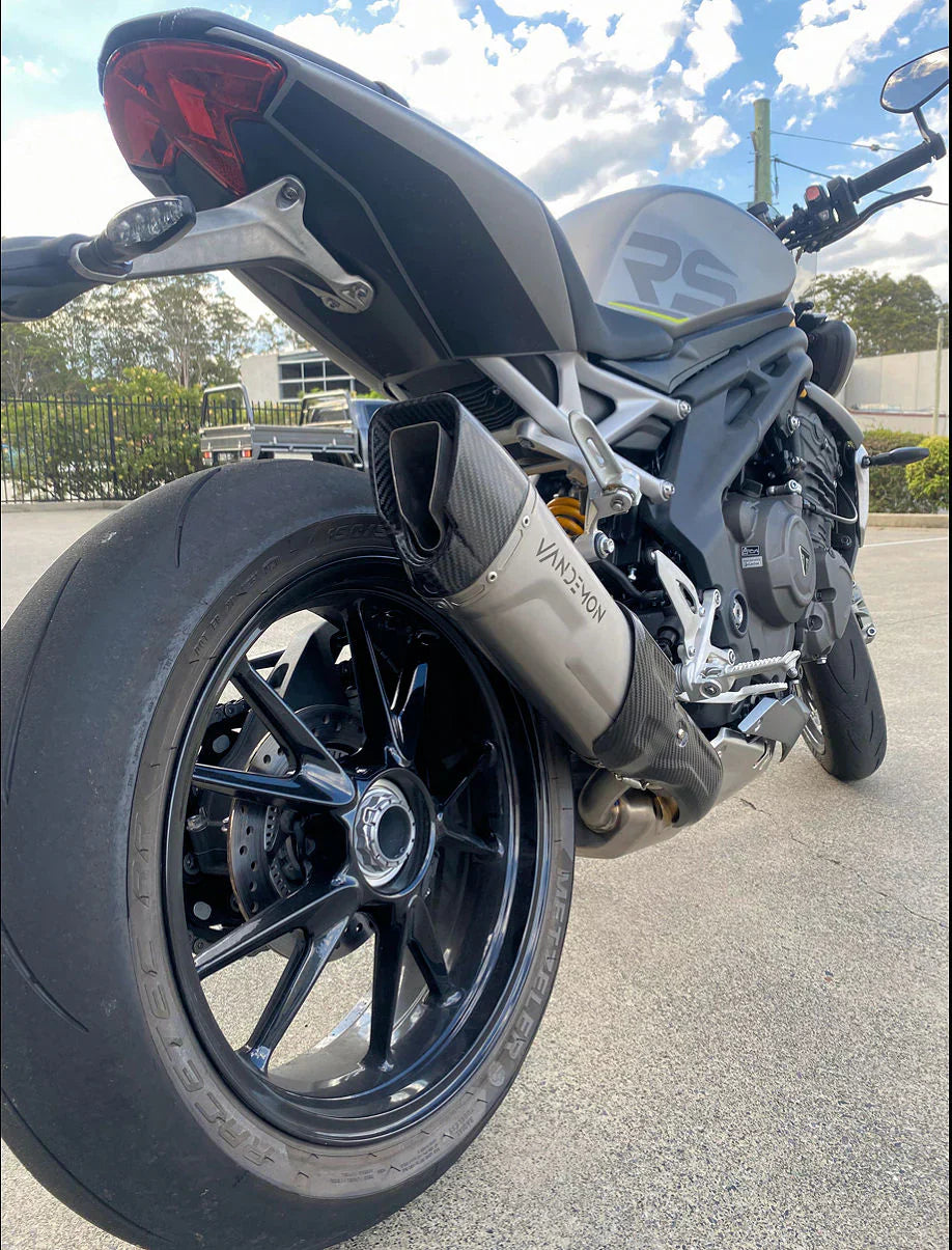 Vandemon FULL Titanium SYSTEM Triumph Speed Triple 1200RS & RR Bimodal Stealth TRIUM120SPDMUFB +TRIUM120SPDHEADR VA-131