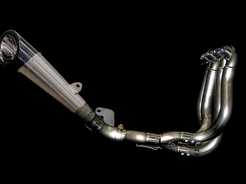 Vandemon  Ninja H2 & H2R Brushed Titanium Exhaust & Carbon Tip Muffler KAWAH2TICSBREXHCF VA-5
