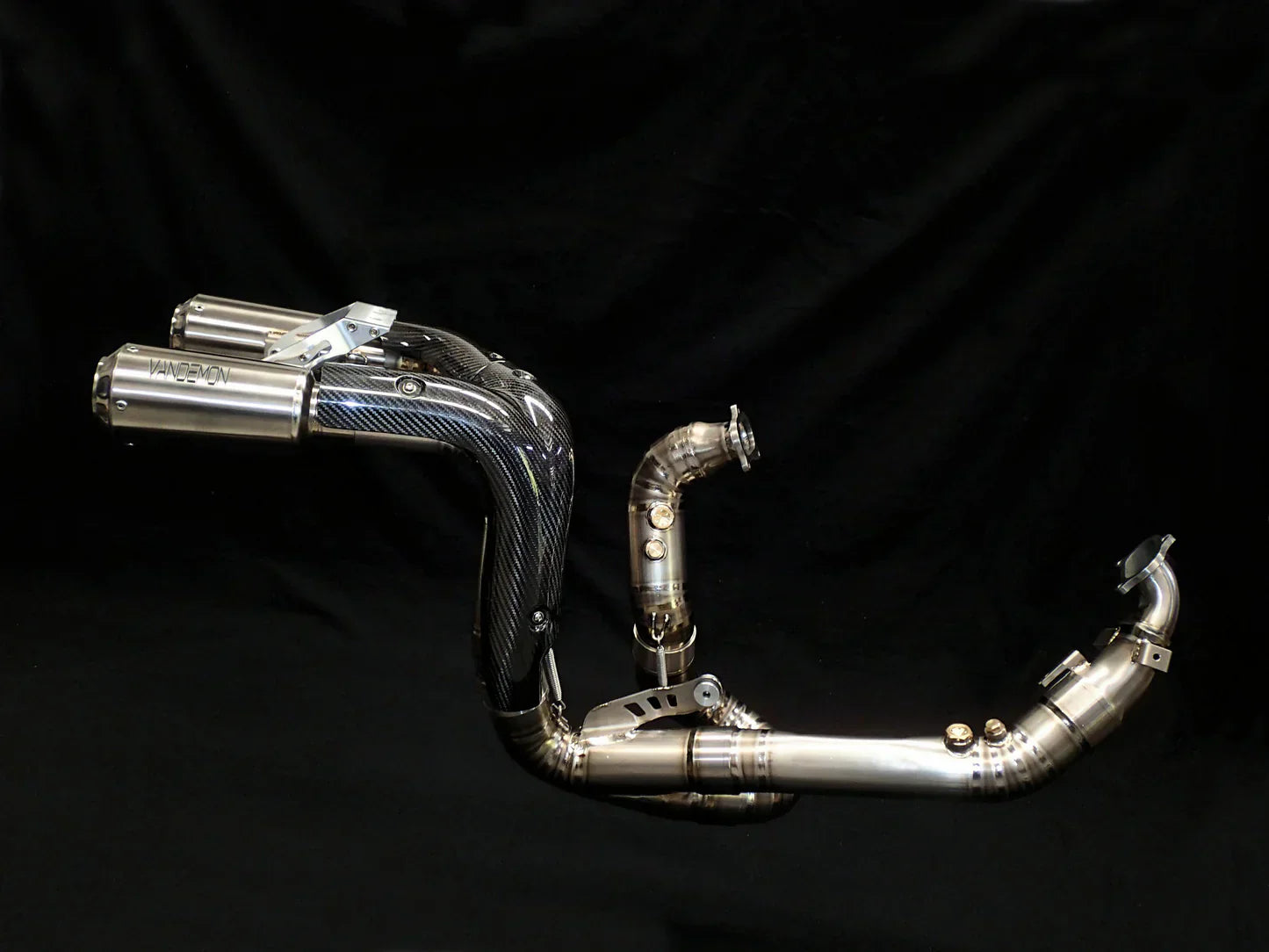 Vandemon  Ducati Panigale 1199, 1199S, 1299S, 1299 SP & R  2011-18 Titanium High Mount Exhaust System DUC129TIEXHMESA VA-36