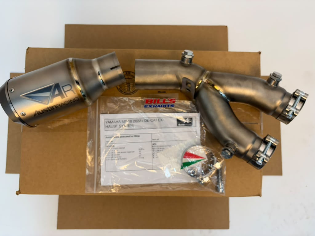 IN STOCK Austin Racing GP1R 2022 - 2025 Yamaha MT10/FZ10 Belly Exit De-Cat Race Exhaust Systems  AR71-3