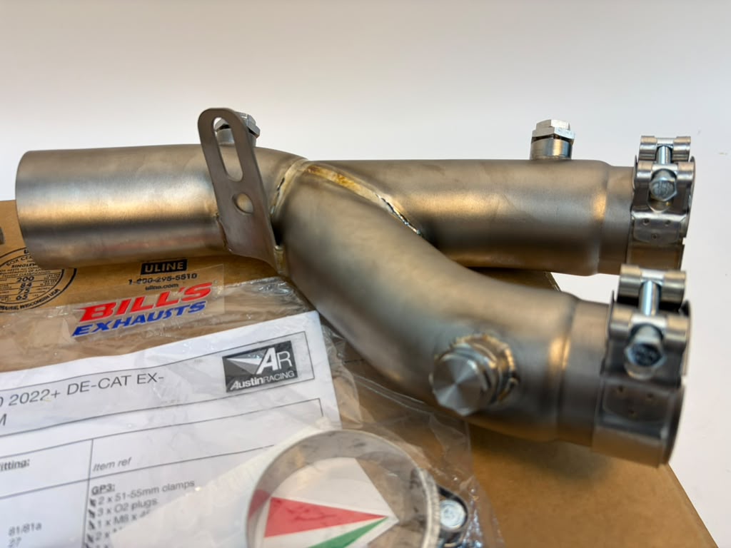 IN STOCK Austin Racing GP1R 2022 - 2025 Yamaha MT10/FZ10 Belly Exit De-Cat Race Exhaust Systems  AR71-3