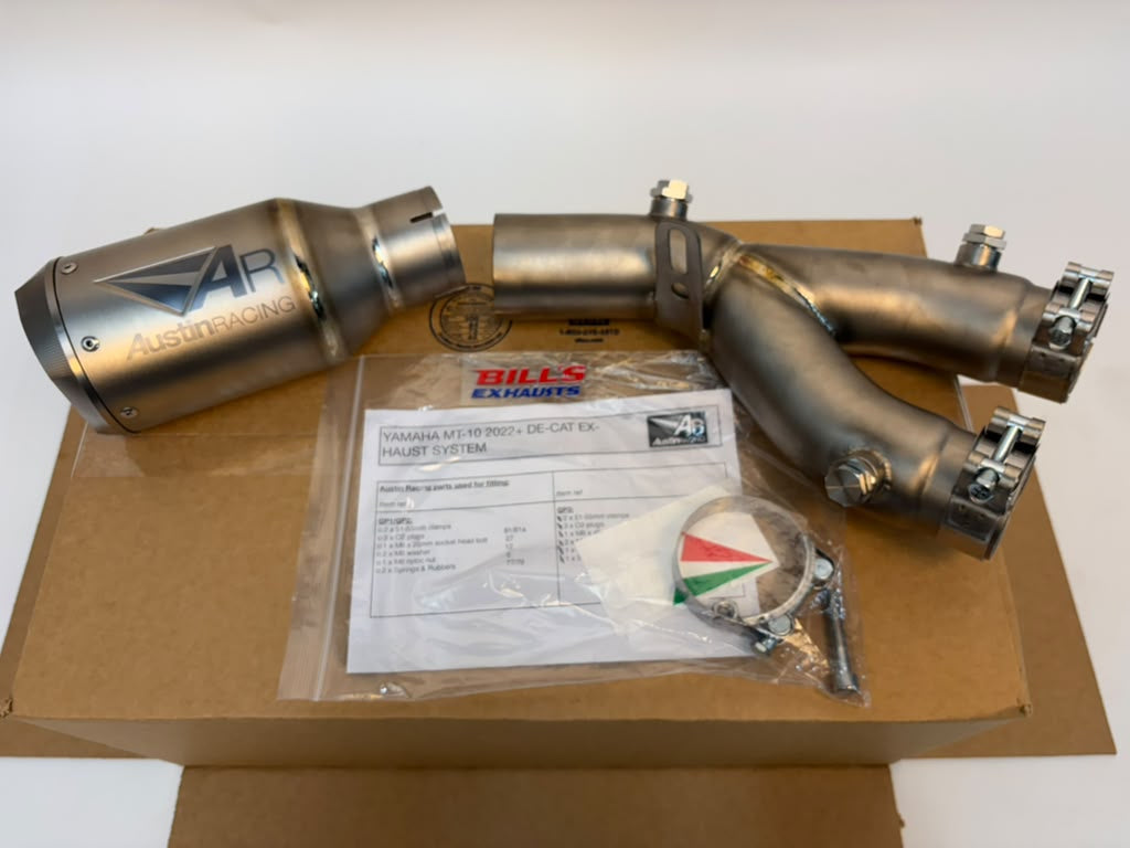 IN STOCK Austin Racing GP1R 2022 - 2025 Yamaha MT10/FZ10 Belly Exit De-Cat Race Exhaust Systems  AR71-3