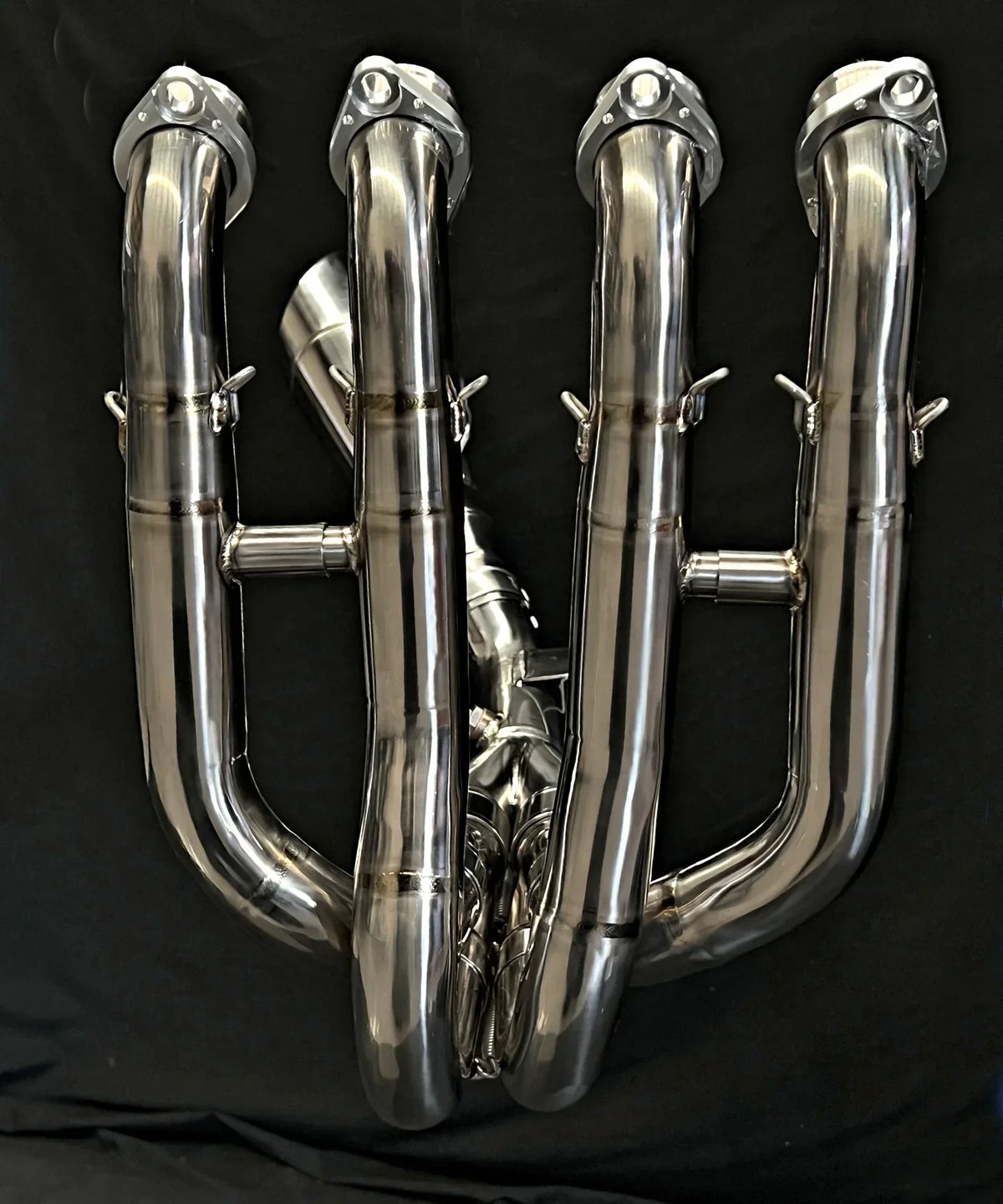 Vandemon Polished Titanium Exhaust System Ninja ZH2 2020-25 KAWAZH2TIEXHSYSPOLB VA-10