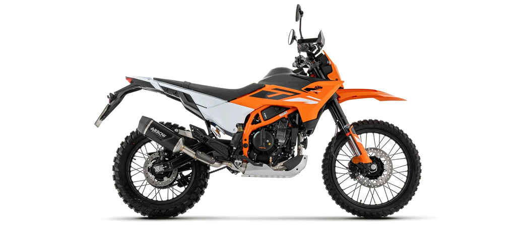 Arrow KTM 390 Enduro R / SMC-R 2025/2026 Indy Race EVO Aluminium Dark Slip On With Carbon End Cap 72680AKN
