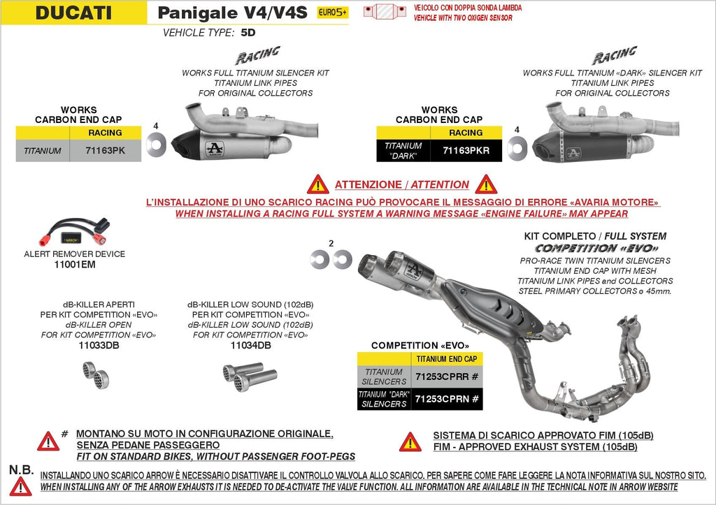 Arrow 71253CPRN exhaust system