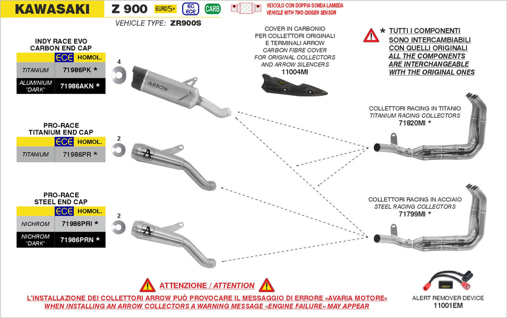 Arrow 71820MI titanium racing headers