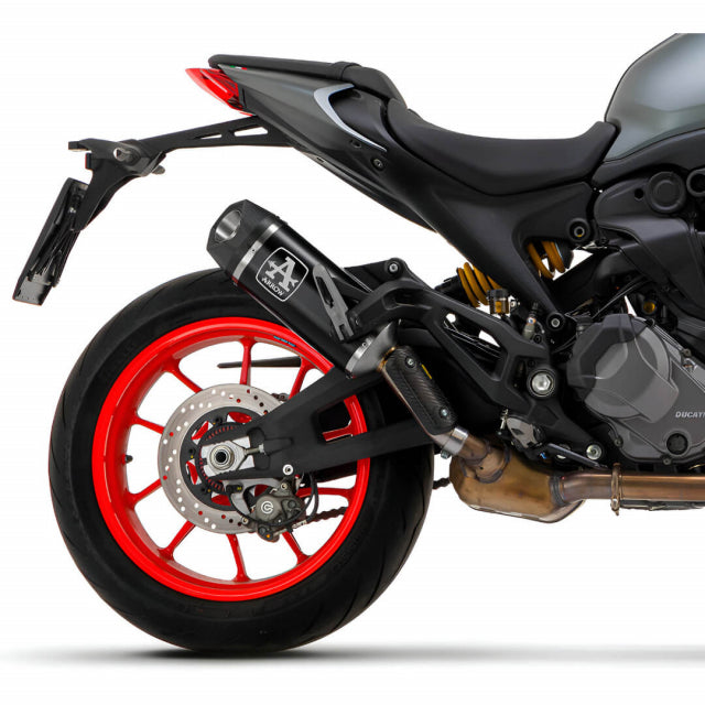Arrow Ducati Monster 937 '21/22 Homologated Aluminum Dark Indy Race Silencer With Welded Link Pipe 71939akn