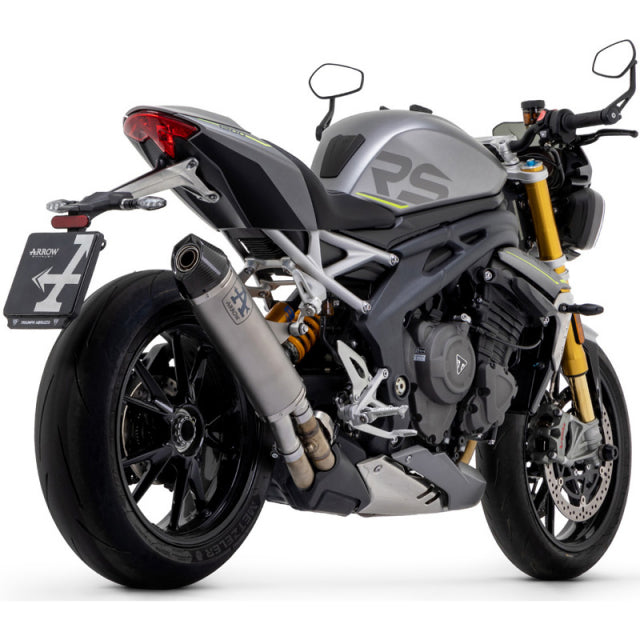 71955PK  Arrow Exhaust Race-Tech Slip-on Exhaust, Titanium for Triumph Speed Triple 1200 RS 21-24