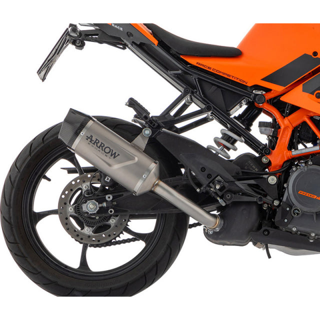 71957PK Arrow Indy Race Evo Slip-on Exhaust, Titanium for KTM RC 390 2022-2024