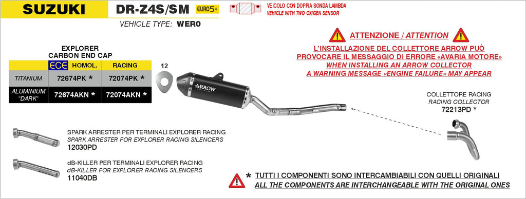 Arrow 72074PK exhaust