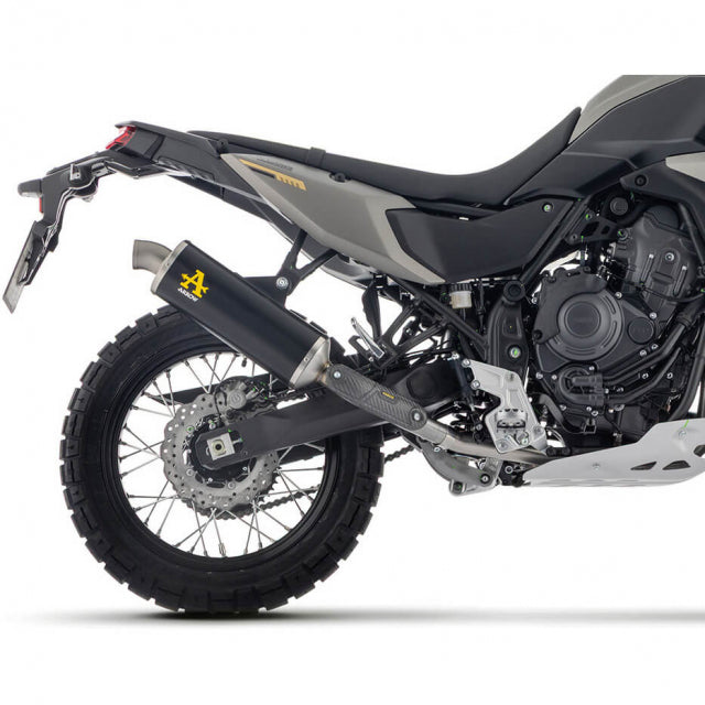72662AON  Arrow Indy Race Exhaust slip on Aluminum Dark for Yamaha Tenere 700 2025