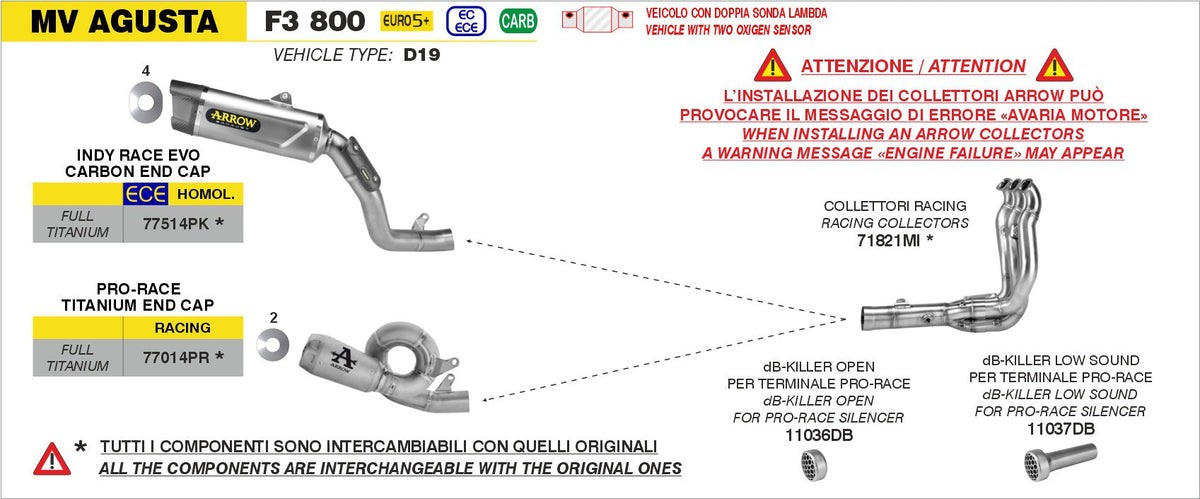 Arrow 77514PK Indy Race EVO slip-on