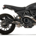 Arrow Rebel Slip-on Exhaust, Aluminum Dark for Ducati Scrambler 800 2025 2026 77524RBN