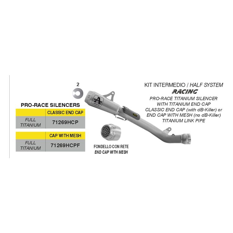 Arrow Exhaust Arrow Indy Half Exhaust System Kawasaki Ninja ZX-10R / ZX-10RR 2026 71269HK