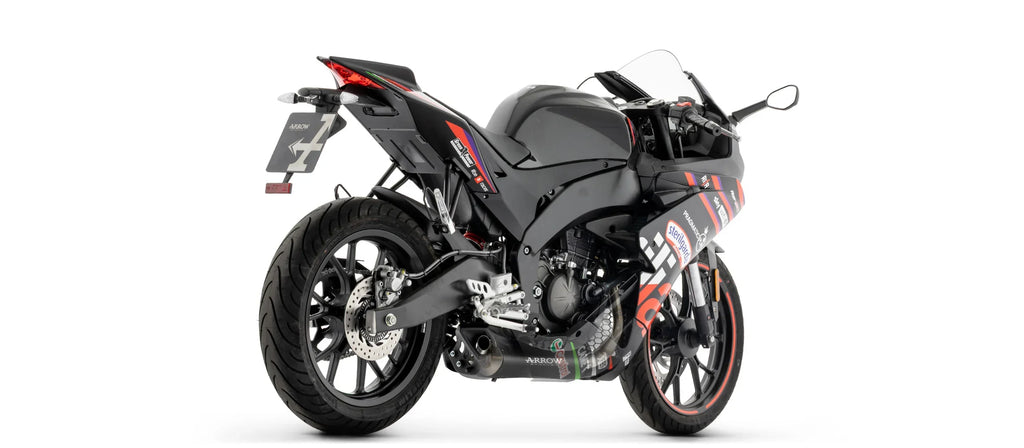 Arrow RS 125 2025/2026 Full System With Thunder Aluminium Dark Slip Ons 51021AON
