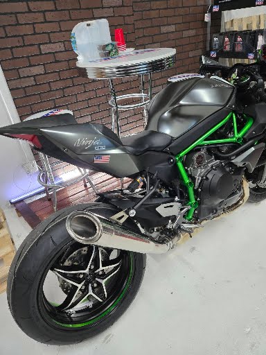 Vandemon Ninja H2 H2R Titanium Slip-On 2015-2025 2026  KAWAH2TIMUFPOLA VA-142