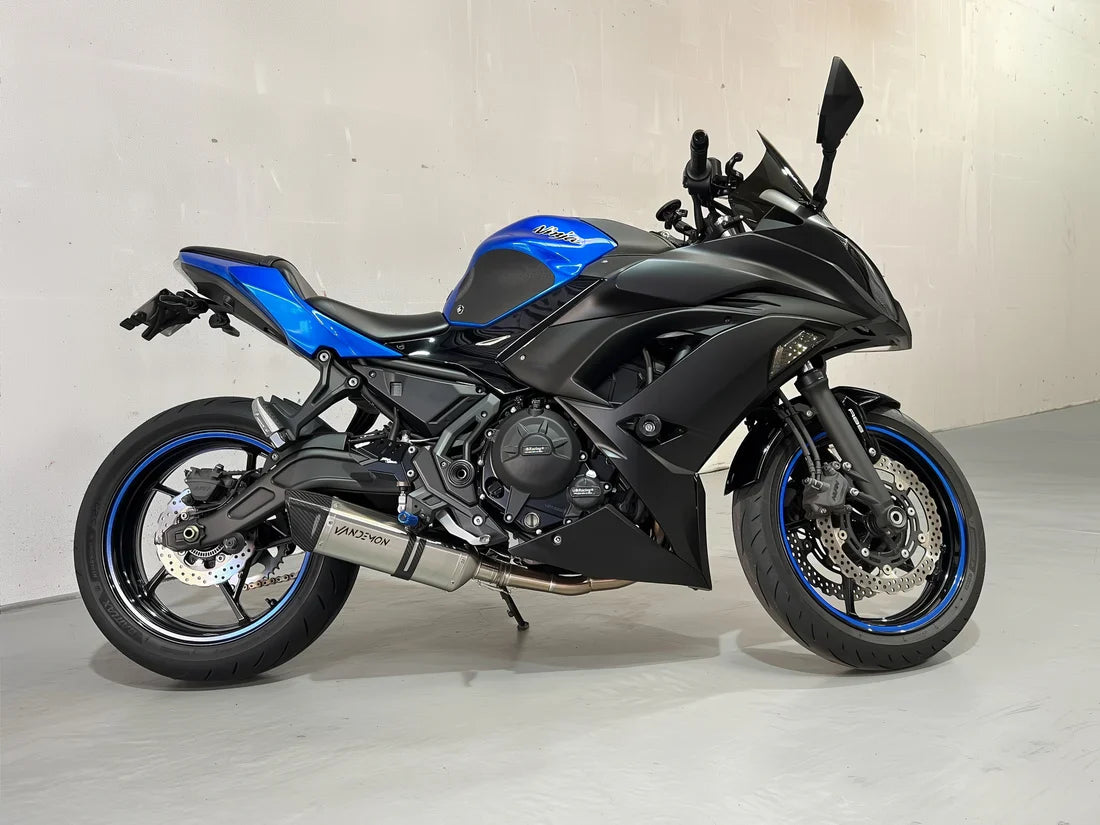VANDEMON Kawasaki Z650 & Ninja 650 Vandemon Stainless Steel Exhaust System KAWANJA650SSBREXA VA-134