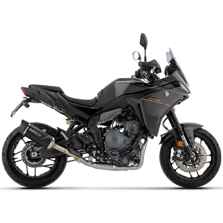 Arrow Tracer 700 / Tracer 700 GT 2025/2026 Homologated Full System With Indy Race EVO Aluminium Dark Slip On 77515AKN