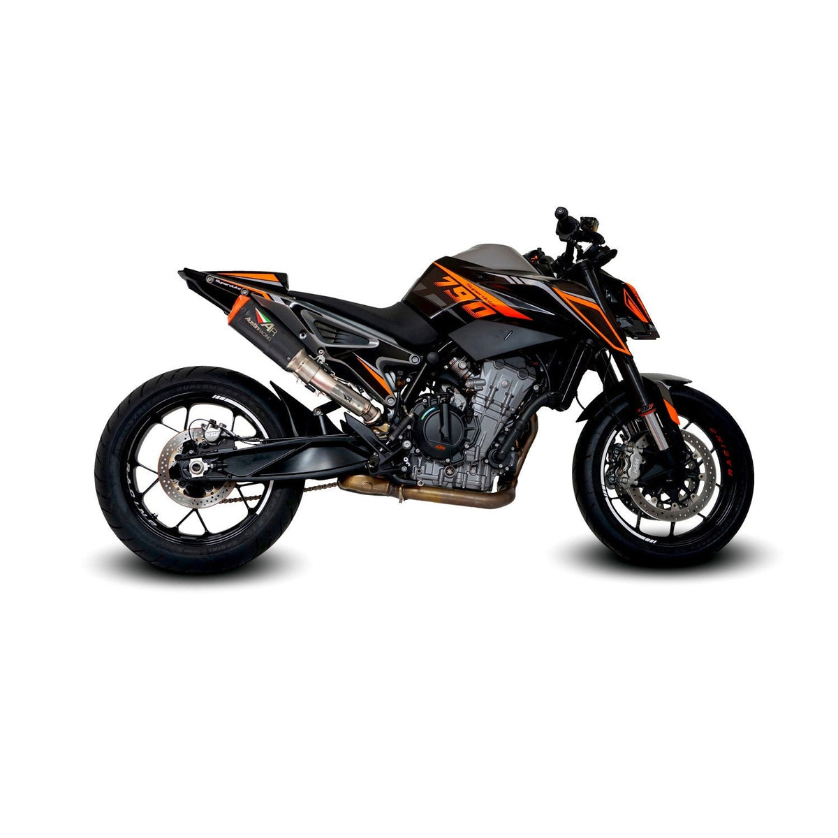 Austin Racing  KTM DUKE 890 HI-SLUNG dB COMPLIANT & RACE SLIP-ON DE-CAT EXHAUST SYSTEMS  AR78