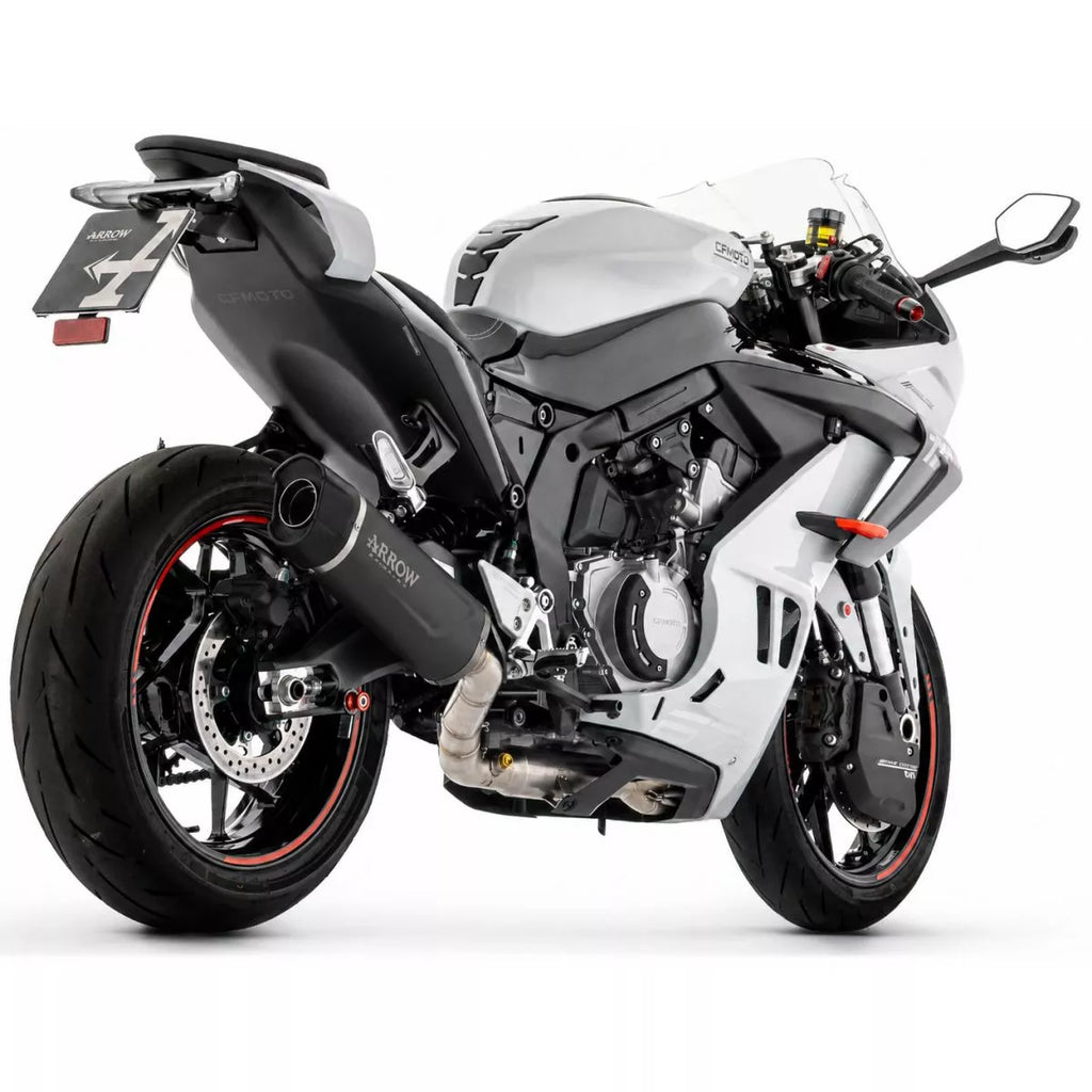 Arrow CF MOTO 675 SR-R/NK E5+ 2026 FULL SYSTEM WITH INDY RACE EVO ALUMINIUM DARK EXHAUST 71097AKN
