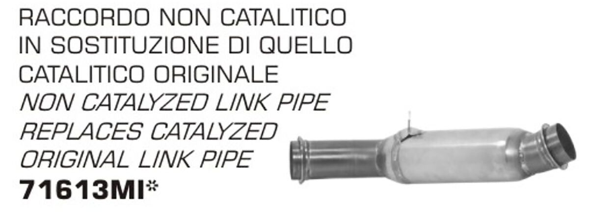 Arrow Ktm 1290 Super Duke 14-19 Stainless Steel Link Pipe Without Catalyst For Original Collectors And Silencers And Arrow Sil. 71613mi