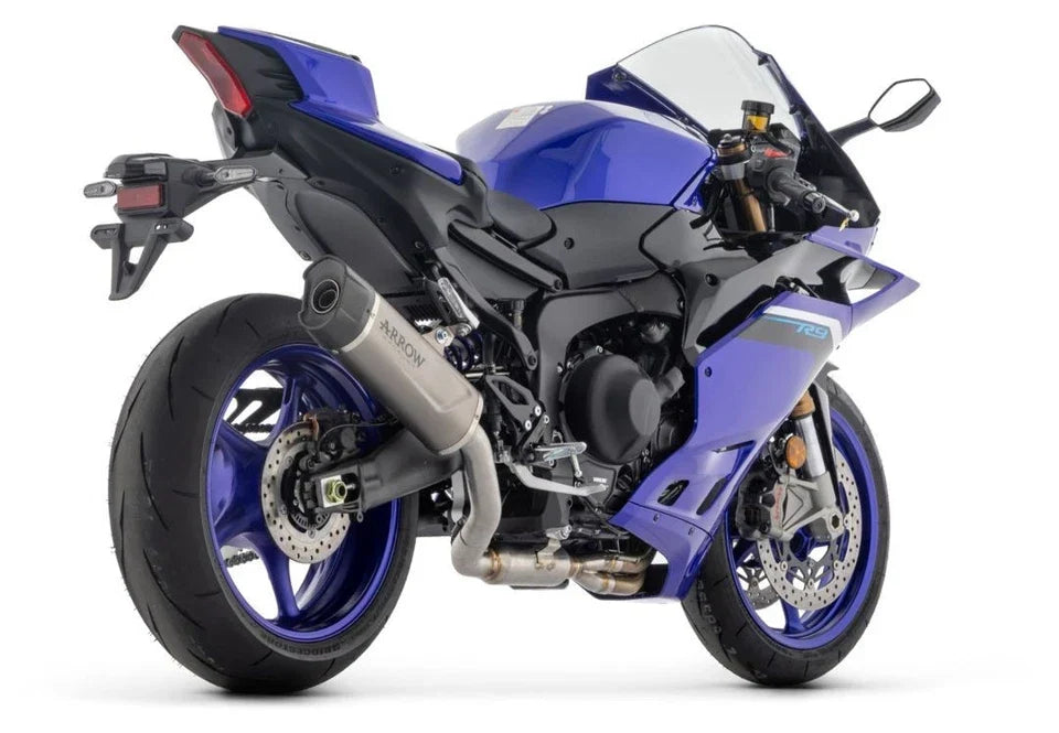 71081PK RACING Full Exhaust Arrow Indy Race EVO Titanium Carbon End Cap Yamaha YZF R9 2025