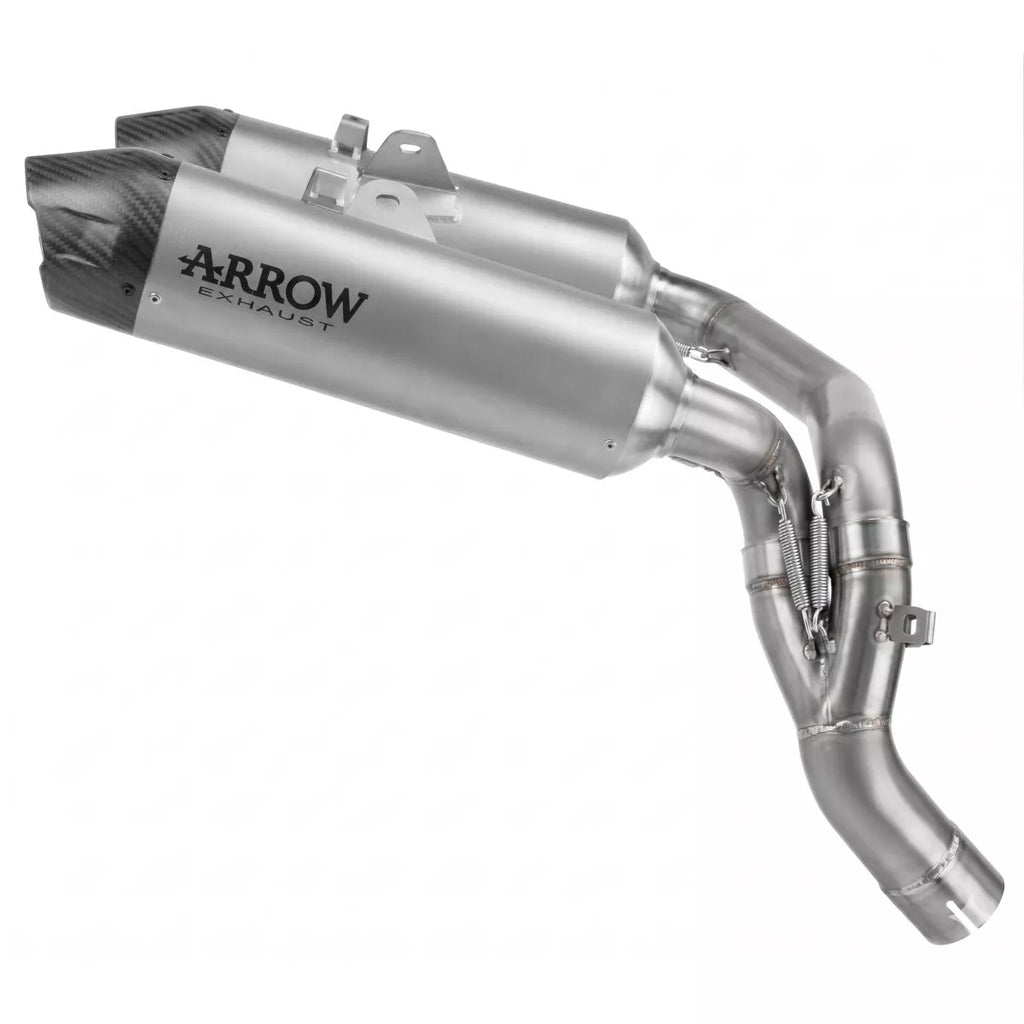 Arrow DUCATI HYPERMOTARD / HYPERMOTARD SP V2 E5+ 2026 LH+RH ROUND TITANIUM SILENCERS + LINK PIPE 77518PR