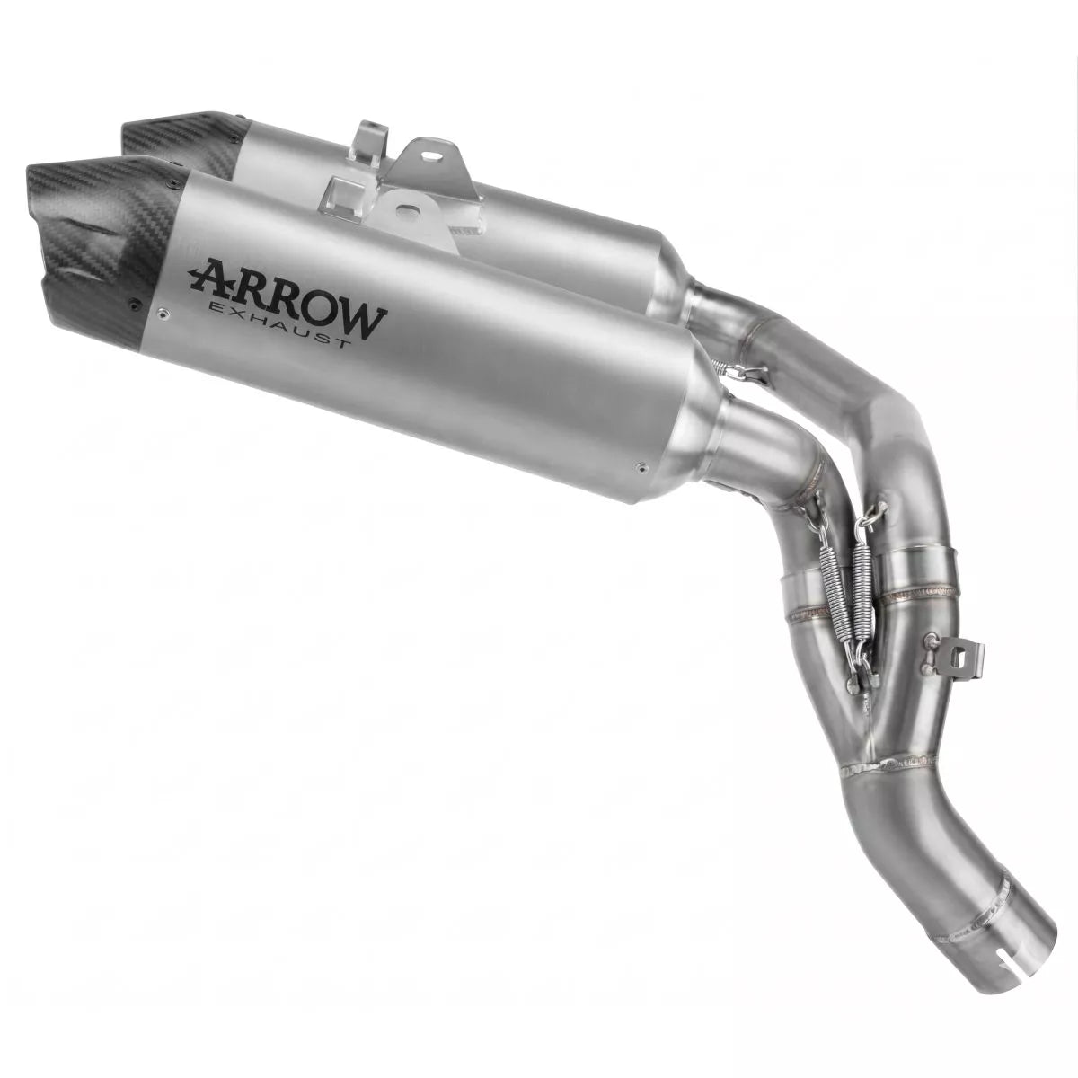 Arrow DUCATI HYPERMOTARD / HYPERMOTARD SP V2 E5+ 2026 LH+RH ROUND TITANIUM SILENCERS + LINK PIPE 77518PR