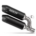 Arrow DUCATI MONSTER/MONSTER+ E5+ 2026 UPPER+LOWER ROUND-SIL TITANIUM DARK SILENCERS 77521PRN